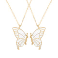 A Pair Of Detachable Butterfly Couple Necklaces