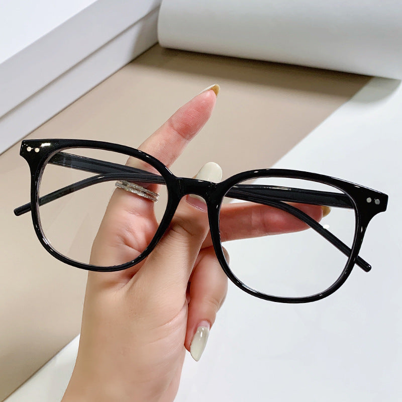 New Trendy Beige Nail Glasses Frame For Women