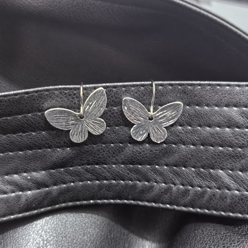Silver Butterfly Earrings For Women