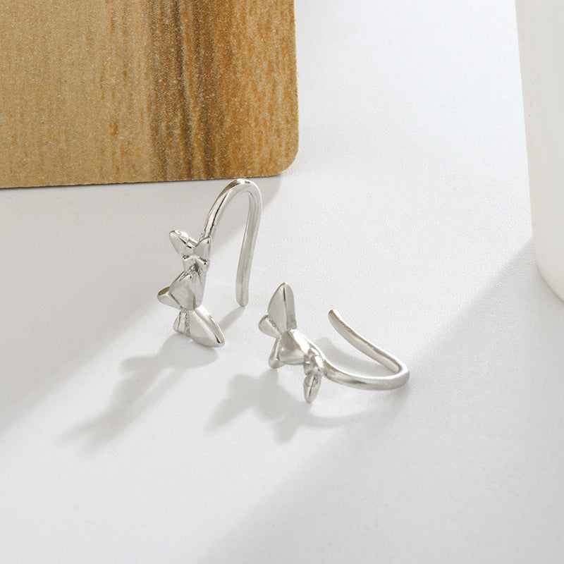 Double Butterfly Stud Earrings For Women